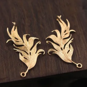 Cast Copper Peacock Feather Pendant | Brodtica.com