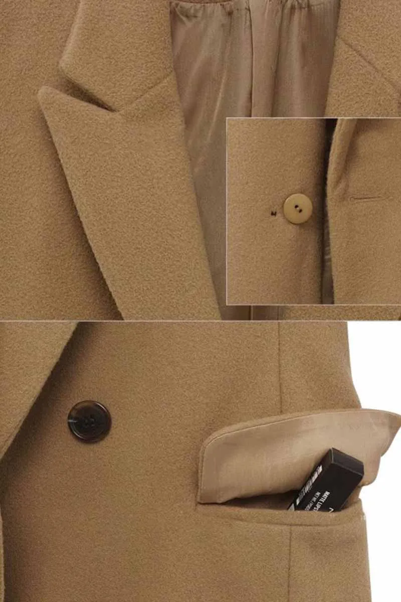 Chicindress Thick Solid Color Button Coat