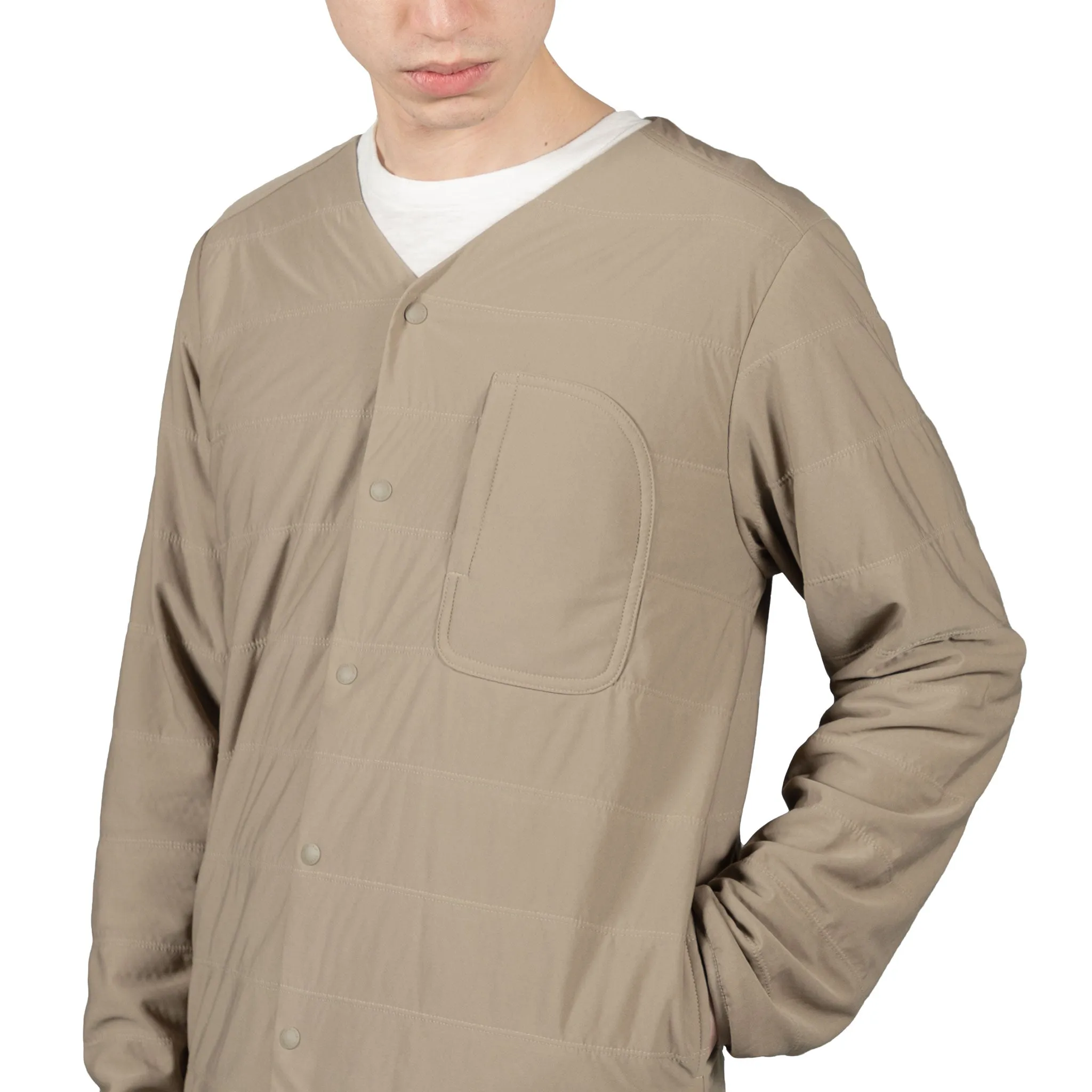 Flexible Insulated Cardigan - Beige