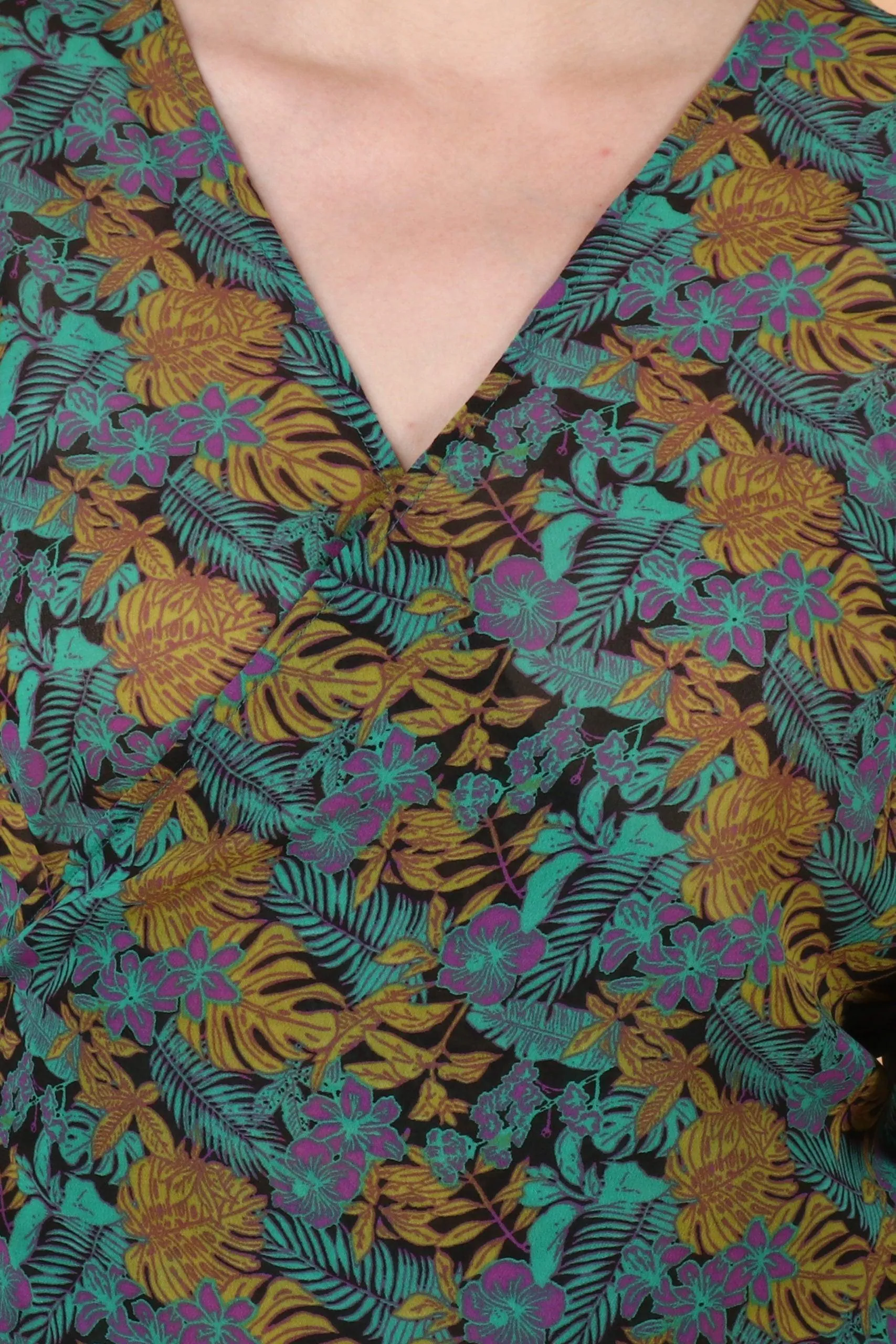 Floral Printed Wrap Around Maxi Dress