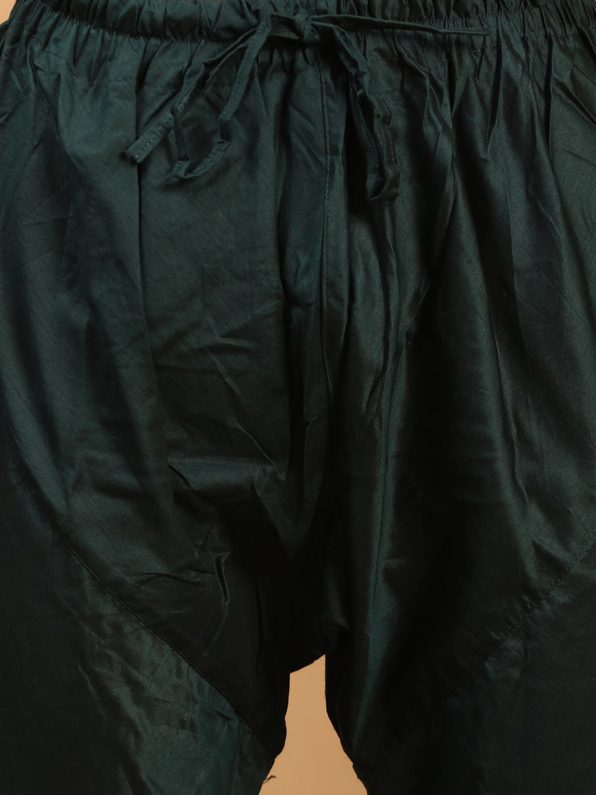 Jashvi Baap Beta Mirror Green Kurta Pyjama Set