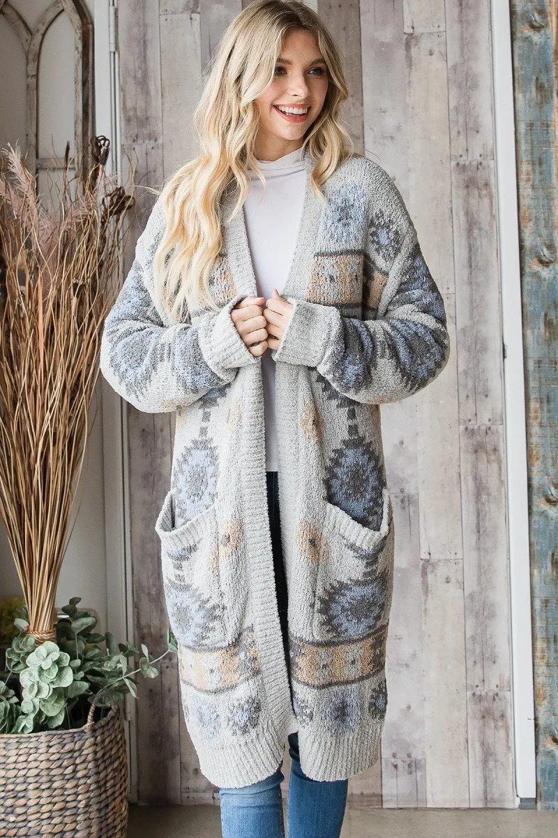 Long Aztec Soft Cardigan