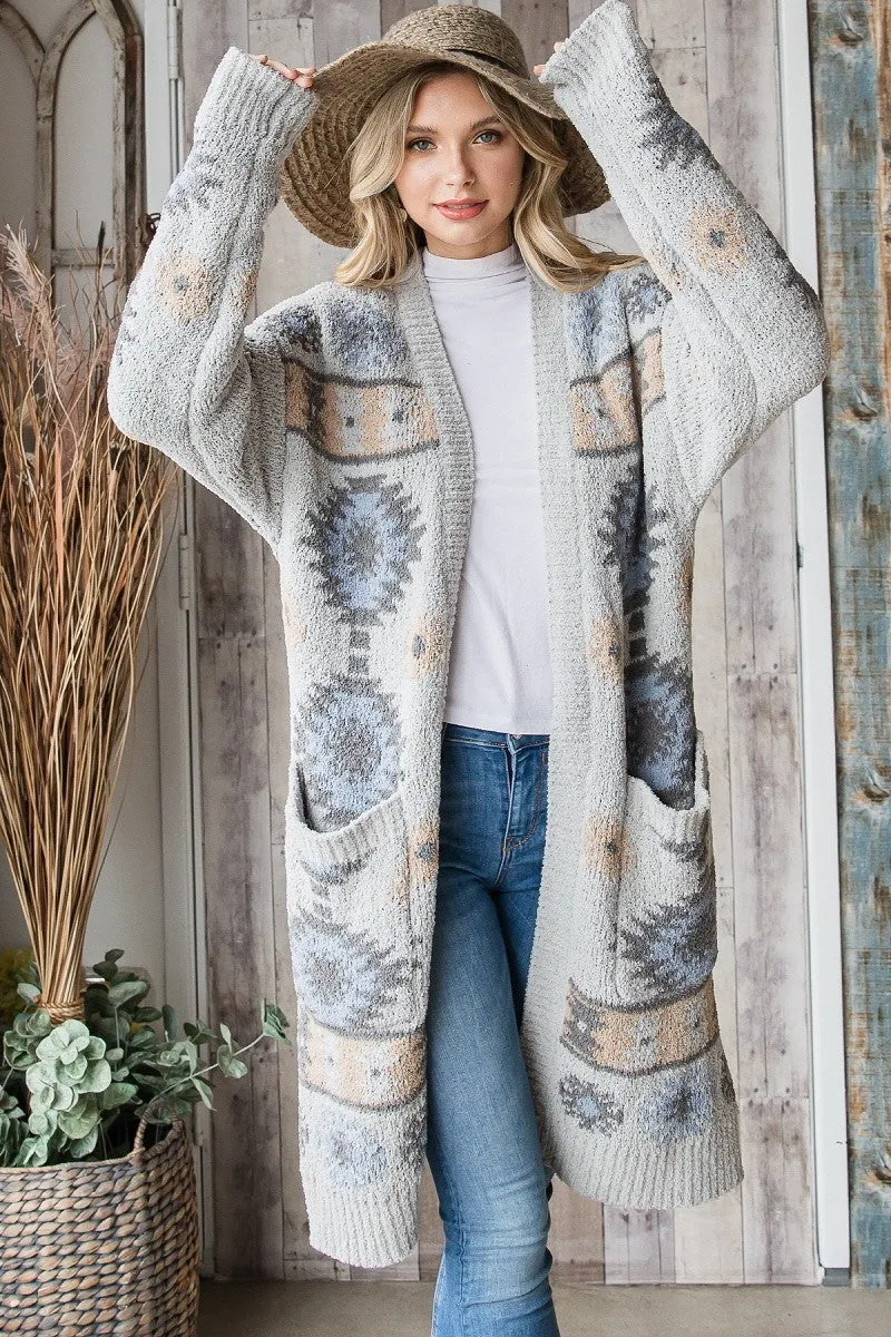 Long Aztec Soft Cardigan