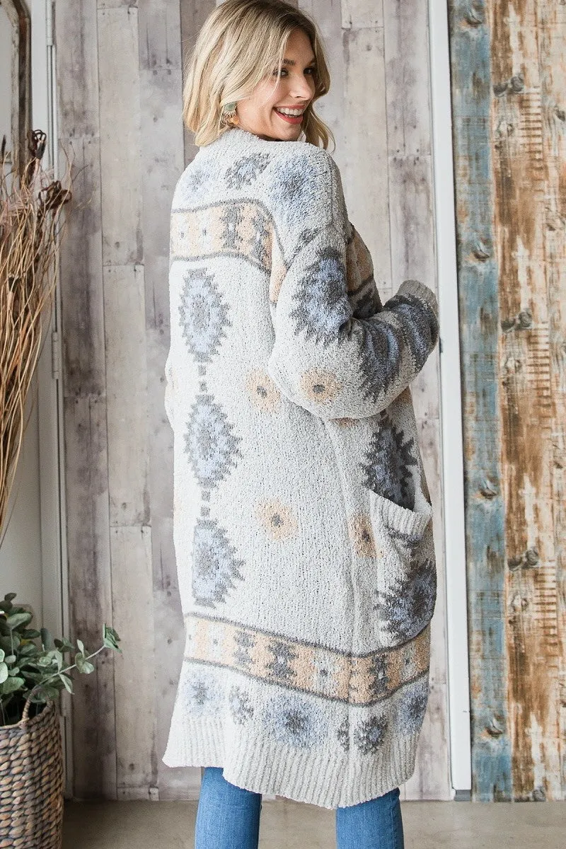 Long Aztec Soft Cardigan