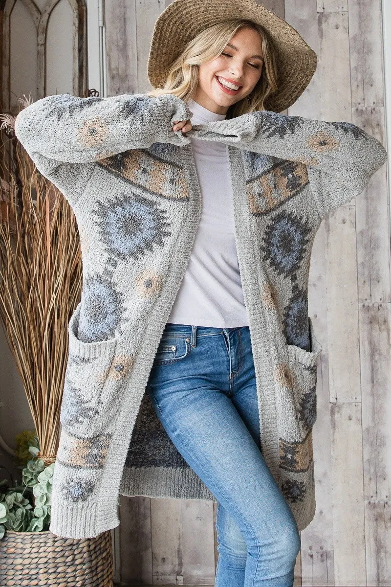 Long Aztec Soft Cardigan