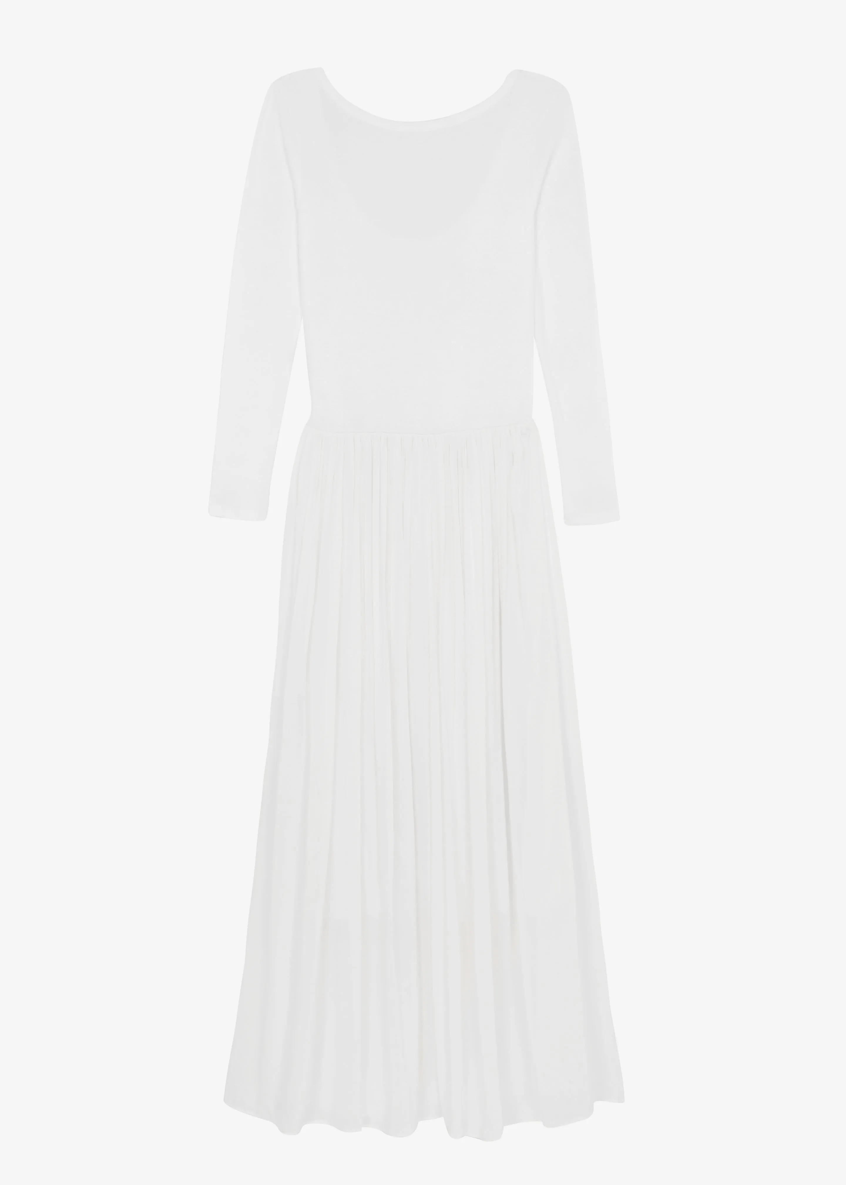 Odette Gathered Skirt Maxi Dress - White
