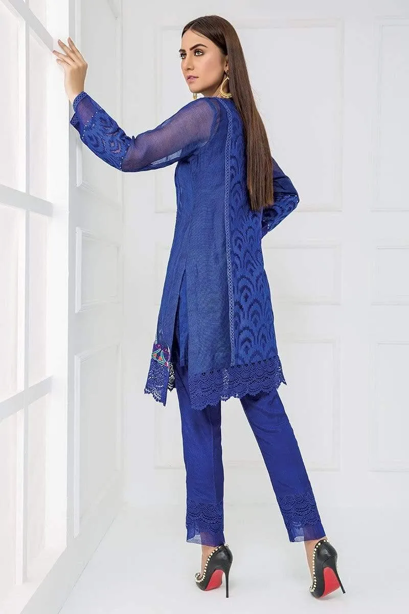 Sadia Aamir - Blue Enchant - SA-LP10 - Organza - Silk - 1 Piece