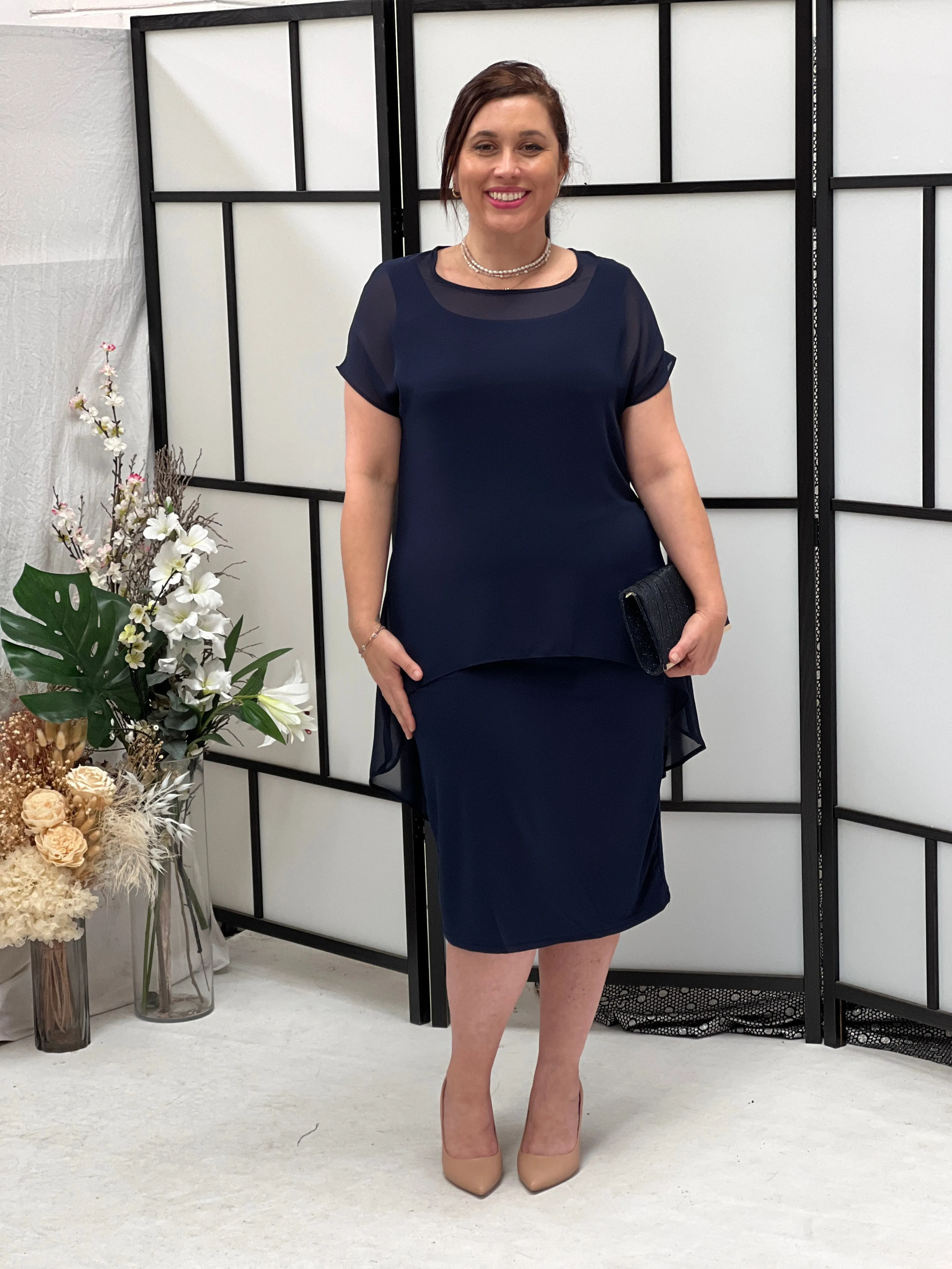 Zena Navy Evening 2 Piece Set